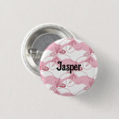 ミニマリストパタパーソナライズされたーン 缶バッジ (正面&裏面)