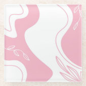 ミニマリストパターンガラスコースター ガラスコースター (正面)