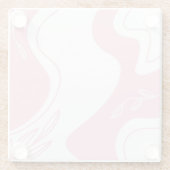 ミニマリストパターンガラスコースター ガラスコースター (裏面)