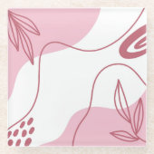 ミニマリストパターンガラスコースター ガラスコースター (正面)