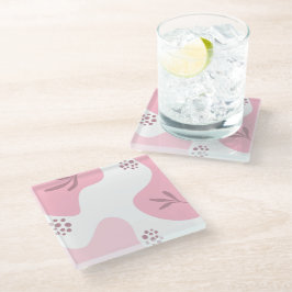 ミニマリストパターンガラスコースター ガラスコースター