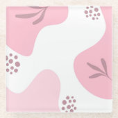 ミニマリストパターンガラスコースター ガラスコースター (正面)