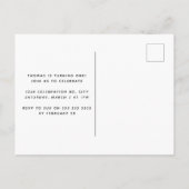 ミニマリストパターンフォトファースト招待状はがき インビテーションポストカード (裏面)