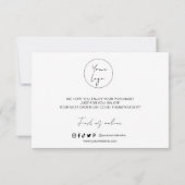 ミニマリストパテル抽象芸術ありがとう サンキューカード (裏面)