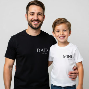 ミニマリストパパTシャツ|DAD EST設立年| Tシャツ