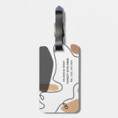 ミニマリストパモダンステル ラゲッジタグ (裏面縦)