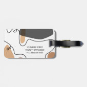 ミニマリストパモダンステル ラゲッジタグ (裏面横)