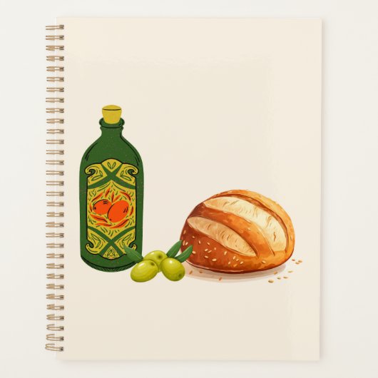 ミニマリストパン&オリーブ油 プランナー手帳 (正面)