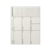 ミニマリストパーソナライズされたウィークリープランナー議題 ノートパッド (回転)