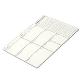 ミニマリストパーソナライズされたウィークリープランナー議題 ノートパッド (アングル)