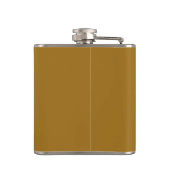 ミニマリストパーソナライズされたスクリプト名Ochre金ゴールド フラスク (裏面)