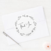 ミニマリストパーソナライズされたビジネス感謝ステッカー ラウンドシール (封筒)