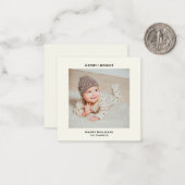 ミニマリストパーソナライズされたフォトクリスマスカード ノートカード (正面/裏面インサイチュ)