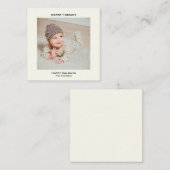 ミニマリストパーソナライズされたフォトクリスマスカード ノートカード (正面/裏面)