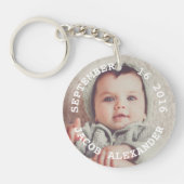 ミニマリストパーソナライズされた写真 キーホルダー (正面)