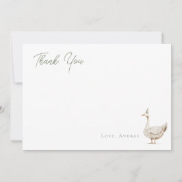 ミニマリストパーティーゴース バースデー フラット サンキューカード