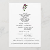 ミニマリストパープルアスター結婚式 プログラム (正面)