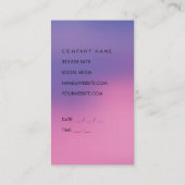 ミニマリストパープルピンクブレンド 名刺 (裏面)