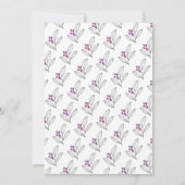 ミニマリストパープルベリーリーフ結婚式招待状 招待状 (裏面)