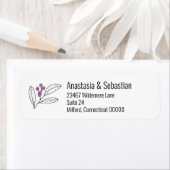 ミニマリストパープルベリー葉ズメール ラベル (インサイチュ)