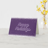 ミニマリストパープルホリデーカード カード (黄色い花)