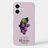 ミニマリストパープル祖母シックなクロチェットグレープネーム Case-Mate iPhoneケース (裏面)
