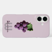 ミニマリストパープル祖母シックなクロチェットグレープネーム Case-Mate iPhoneケース (裏面 (横))