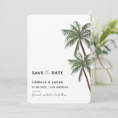 ミニマリストパームツリーズ結婚式招待状 招待状 (スタンド正面)