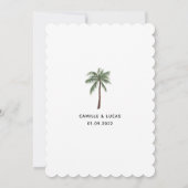 ミニマリストパームツリーズ結婚式招待状 招待状 (裏面)