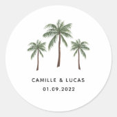 ミニマリストパームツリー ラウンドシール (正面)