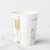 ミニマリストパールとプロセッコのブライズメイドパーティー 紙コップ (右)