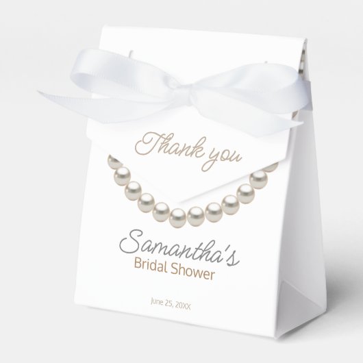 ミニマリストパール ブライダルシャワー  お土産ボックス フェイバーボックス (正面サイド)