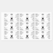 ミニマリストヒゲ油1 OZボトル防水ラベル ラベル (シート)