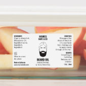 ミニマリストヒゲ油1 OZボトル防水ラベル ラベル (貼付)