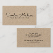 ミニマリストビジネスコンサルタントハンド書クラフト 名刺 (正面/裏面)