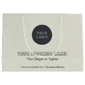 ミニマリストビジネスブランドなし最小カスタム ラージペーパーバッグ (裏面)