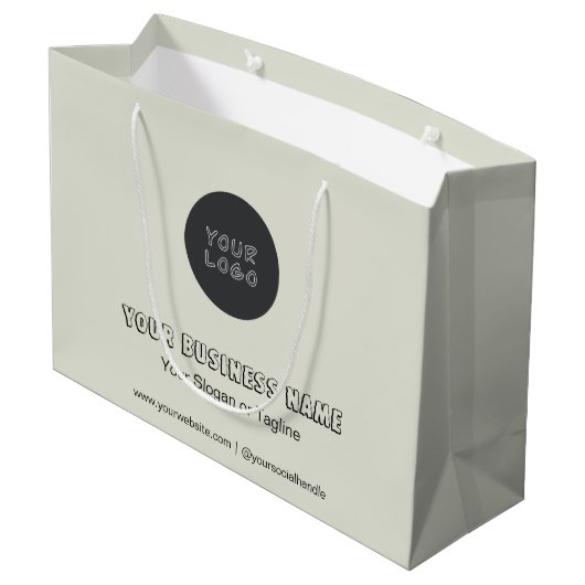 ミニマリストビジネスブランドなし最小カスタム ラージペーパーバッグ (裏面アングル)