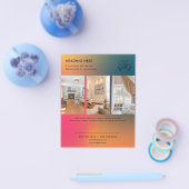 ミニマリストビジネスマーケティングフライヤー | ロゴと写真 チラシ (シングル)