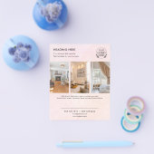 ミニマリストビジネスマーケティングフライヤー | ロゴと写真 チラシ (シングル)