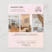 ミニマリストビジネスマーケティングフライヤー | ロゴと写真 チラシ (正面)