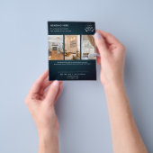 ミニマリストビジネスマーケティングフライヤー | ロゴと写真 チラシ (手)