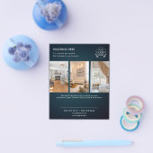 ミニマリストビジネスマーケティングフライヤー | ロゴと写真 チラシ (シングル)