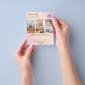 ミニマリストビジネスマーケティングフライヤー | ロゴと写真 チラシ (手)