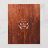 ミニマリストビジネスマーケティングフライヤー | ロゴと写真 チラシ (裏面)