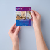 ミニマリストビジネスマーケティングフライヤー | ロゴと写真 チラシ (手)