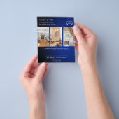 ミニマリストビジネスマーケティングフライヤー | ロゴと写真 チラシ (手)