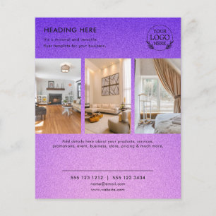 ミニマリストビジネスマーケティングフライヤー   ロゴと写真 チラシ