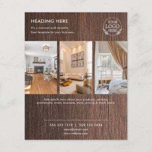 ミニマリストビジネスマーケティングフライヤー   ロゴと写真 チラシ