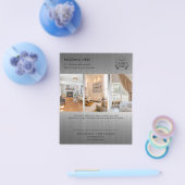 ミニマリストビジネスマーケティングフライヤー | ロゴと写真 チラシ (シングル)