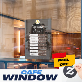 ミニマリストビジネス開店時間ウォールデカールサイト ウィンドウサイン